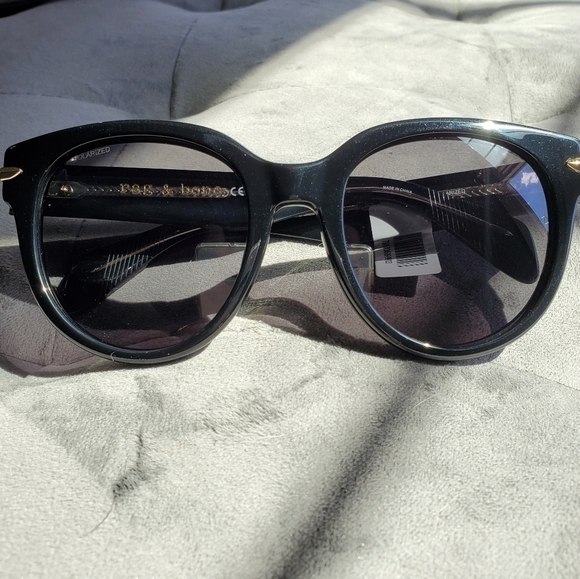 ?RAG & Bone 54mm Round Sunglasses Black NWT main image 7